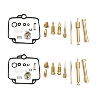 Imagem de Kit de reparo de carburador de motocicleta, peças de junta de agulha flutuante para Suzuki GS500E DR350 DR250S/SE GSX1100 Mikuni BST33 BMW F650 (2 conjuntos)