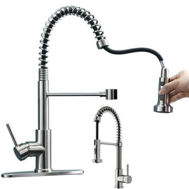 Imagem de Torneira Cozinha Goumert Monocomando Misturador Agua Quente Fria Exntesivel Bancada