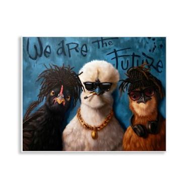 Imagem de Stupell Industries Arte de placa de parede We Are The Future Birds, design de Lucia Heffernan, 14 x 11