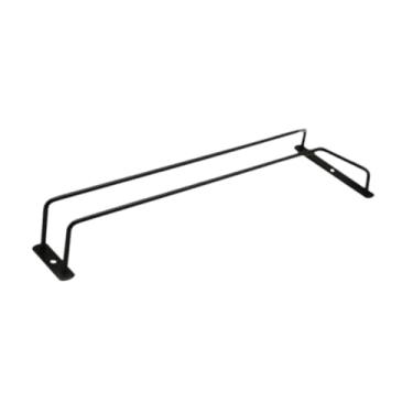 Imagem de Bothyi Sob armário de vidro de vidro de vidro de vidro, cabide de armazenamento, prateleira, rack de haste de ferro, suporte de haste pendurado para sala de, Preto