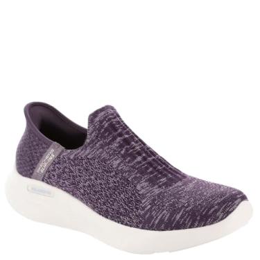 Imagem de Skechers Tênis esportivo feminino sem cadarço sem cadarço, Dkpr=roxo escuro, 36