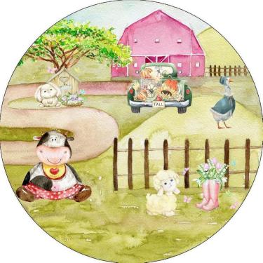 Imagem de Painel Redondo 3D Sublimado Celeiro Frd-5289