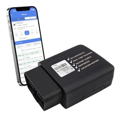 Imagem de Truview TV500 OBD II, rastreador GPS 4G com SIM global - Dispositivo de rastreamento de veículos em tempo real e confiável para carros, vans e frotas - Plug & Play, aplicativo móvel, suporte 24 horas