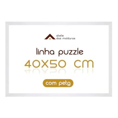 Imagem de Moldura para Diploma Poster Imagem Foto 40x50 com Proteção Petg (Branco)