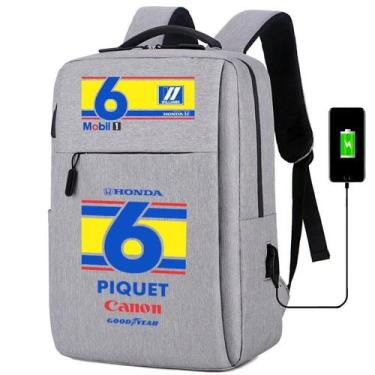 Imagem de Mochila Escolar USB Estampa De Corrida De Velocidade Para Trabalho, No