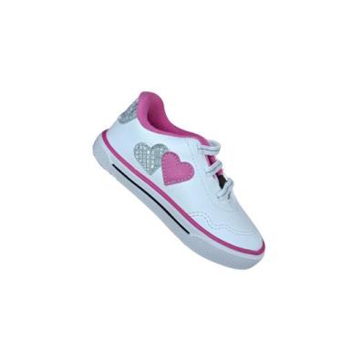 Imagem de Tenis Infantil Molekinha Turim Metalizada Cinderella, Branco, Rosa, 24