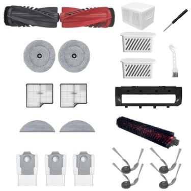 Imagem de HUAYUWA Kit de acessórios para aspirador de pó compatível com Roborock S9 MaxV Ultra/Saros10/G30 (1 conjunto de pincéis principais e capa + 4 escovas laterais + 2 filtros + 3 sacos de poeira + 4 panos