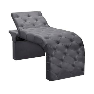 Imagem de Maca De Estética Reclinável E Reta Andressa Cinza Chumbo Veludo