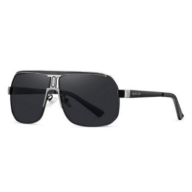 Imagem de Óculos De Sol Esportivo Masculino Condução Proteção Lente Polarizada Uv400 Prata