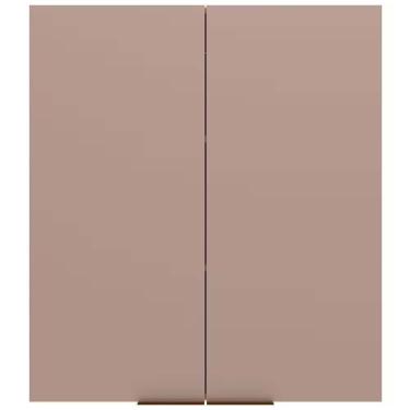 Imagem de Armário Aéreo Bartira Cristal Mdp 15mm Com 2 Portas E 2 Prat Lâmina Mel-nude