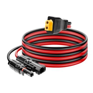 Imagem de Ansoufien Conector De Painel Solar Para Cabo Xt60 3 Pés, Extensão Carga 10Awg (Plugue Fêmea) Dobrável Rv, Estação Energia Portátil, Gerador