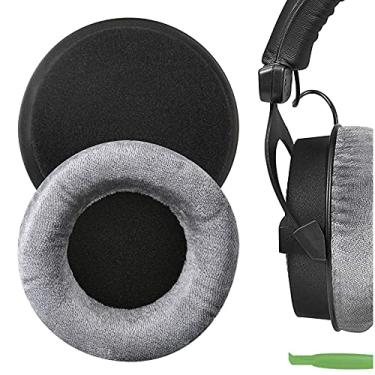 Imagem de GEEKRIA Almofadas De Substituição Comfort Velour Para Fones Ouvido Beyerdynamic Dt 440/770/790/797/860/880/990, T5P, T70, T90, Hs200, Hs400, Hs800, Mmx300, Rsx700 (Cinza)