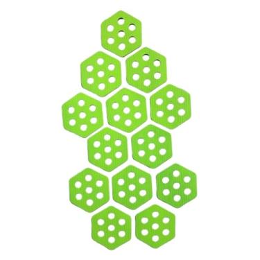 Imagem de kowaku 12x Almofadas de tração para prancha de surfe Almofadas de de surfe Acessórios para deck Tapete antiderrapante para pranchas curtas Skimboard, Verde