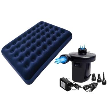Imagem de Colchão Inflável Casal Resistente + Bomba de Ar Eletrica Bivolt