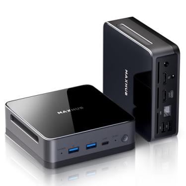 Imagem de MAXHUB Mini PC Mi21 Mini Computador i5/i7, 8GB/16GB/32GB DDR4 256GB/512GB/1TB M.2 PCIe4.0 SSD, Mini PC Suporte 4K Tela Quádrupla/USB3.2/WiFi 6/BT5.1, Mini Computador Desktop para Escritório Casa