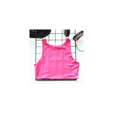 Imagem de Cropped Regata em Suplex Pink Curta Unissex Feminina Lush World