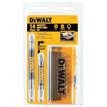 Imagem de DEWALT Conjunto de pontas de chave de fenda, guia de acionamento magnético, 14 peças (DW2097CS), pacote com 1