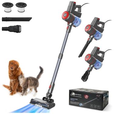 Imagem de Aspirador de Pó Intercleaner 4 em 1: 600W, 20KPa, Escova Elétrica, Leve e Sem Saco - Ideal para Limpeza Doméstica