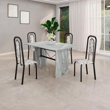 Imagem de Conjunto para Sala de Jantar com 4 Cadeiras Lara - Soma Móveis