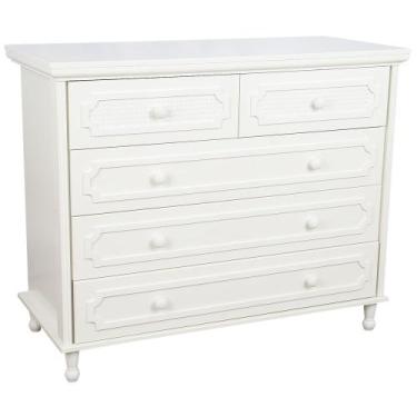 Imagem de Cômoda Classic 5 Gavetas - Branco Fosco - Quater