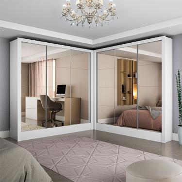 Imagem de Closet Casal Duplo Dubai 6 Portas Premium 6 Gavetas Branco