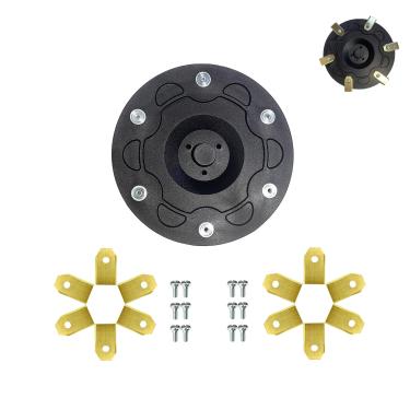 Imagem de GHHQIANG Disco de substituição e lâmina de cortador de grama, disco de 6 lâminas compatível com cortador de grama robô Segway Navimow i105N, i108N e i110N, inclui 1 disco de corte, 12 lâminas e 12