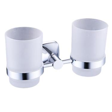 Imagem de Suporte de parede para lenços de papel, em aço inoxidável cromado, com suporte para toalhas, suporte para papel higiênico, gancho para roupão com sabonete e produtos de limpeza (2 suportes para e