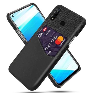 Imagem de Capa para VIVO Z5x Z1 Pro,Anti-deslizamento,Proteção contra quedas de 360°,Resistência à impressão digital,Tela e caso de couro PU com 1 slot de cartão atrás-Black