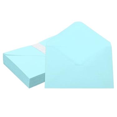 Imagem de PATIKIL Envelopes de convite de 18 x 12 cm, 50 unidades, envelopes para cartões comemorativos A7, envelopes com aba em V, capas para cartões para correspondência, casamento, aniversário, formatura
