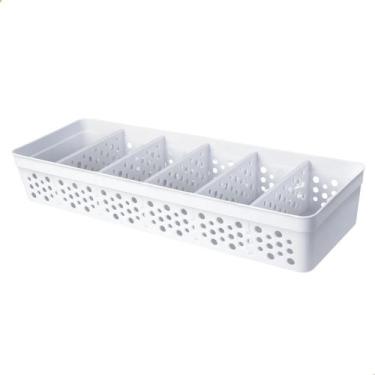 Imagem de Cesto Organizadora com 5 Divisórias Multifuncional Pequeno Cestinha Po