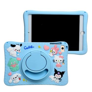 Imagem de Capa de desenho animado para iPad Mini 1/2/3/4/5 7,9 polegadas, suporte de silicone macio MONEHOYSY [à prova de quedas, à prova de choque, antiderrapante] Capa traseira com suporte traseiro para