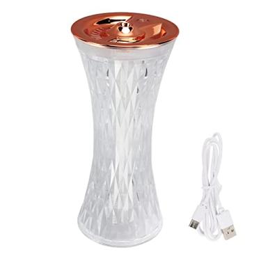 Imagem de 3 em 1 umidificador de aromaterapia difusor com um umidificador de mesa USB Light Light para o quarto Office Bar silencioso Botão Touch Touch Fácil de adicionar água RGB Aplicação