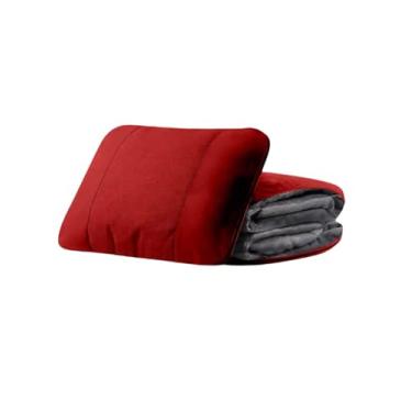 Imagem de Xiamenzcx Cobertor de travesseiro 3 em 1 conversível - travesseiro 2 em 1 e cobertor de lã de pelúcia para adultos todas as estações, acessório de viagem | Essenciais de soneca, escritório