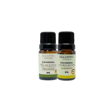 Imagem de Kit óleo essencial de melaleuca e resina de copaíba 10ml belezanatu