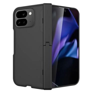 Imagem de LTLMYDAM Capa antiqueda para Google Pixel 10 Pro Fold, suporte ajustável, capa de telefone com dobradiça elegante, proteção total para celular, capa fosca, preta, 10 Pro Fold