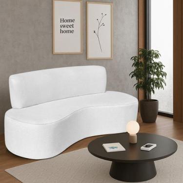 Imagem de Sofá Curvo 2 Lugares Sala de Estar Recepção Escritório Amsterdã 140cm 