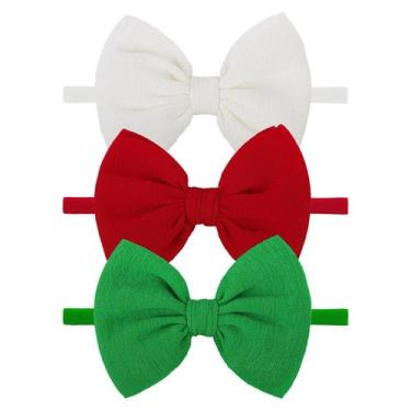 Imagem de Faixa de cabelo YanJie para meninas, Natal, feita à mão, 3 peças