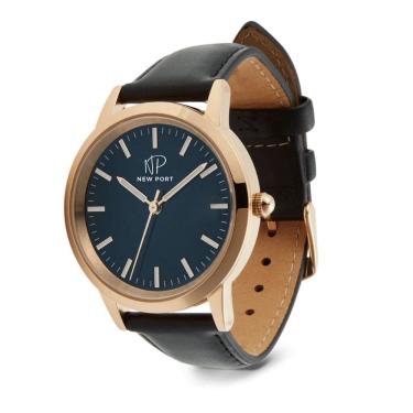 Imagem de Relógio Feminino De Luxo Clássico Couro Preto New Port 40mm