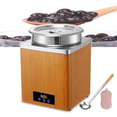 Imagem de CNAOHGHN Aquecedor Comercial De PéRolas De 300 W/600 W E Pote Isolante De Tapioca, MáQuina De Temperagem De Chocolate De 3 L/7 L, 30-100 °C, BotõEs De Toque Para Empresas De Bebidas E Bebidas