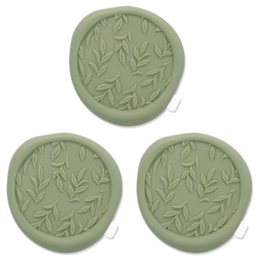 Imagem de Zaamwoyy Pacote com 50 adesivos de lacre de cera, adesivos autoadesivos de selo de envelope de festa de convite de casamento, selagem de cera vintage para tabela de assentos de casamento, presente de