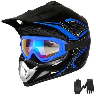 Imagem de Capacete Dirt Bike ILM BLD-818 para jovens e crianças, rosto inteiro, 