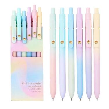 Imagem de Canetas de gel ITAWIXS de 0,5 mm com tinta preta de secagem rápida, pa