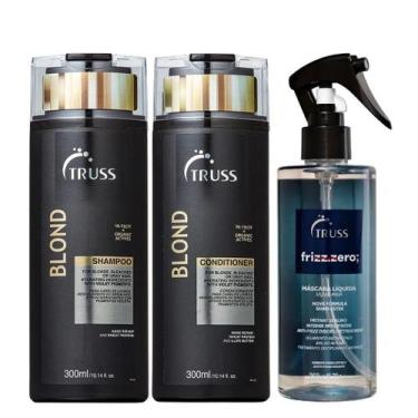 Imagem de Truss Blond Kit Shampoo Condicionador E Frizz Zero Spray