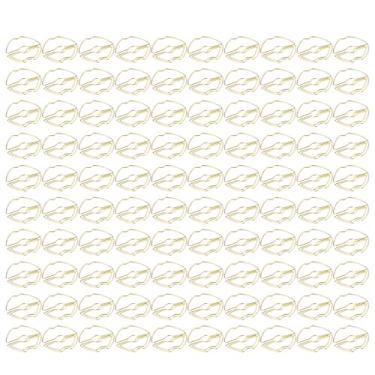 Imagem de Clipes de papel dourado do escritório, 100Pcs metal pequenos clipes de papel bonito processo de galvanoplastia para o convite da festa de casamento da escola do escritório