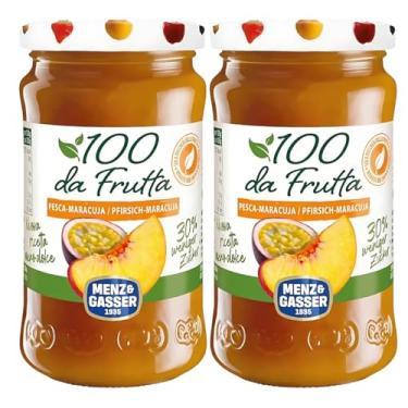 Imagem de Geleia ITALIANA Pêssego e Maracujá MENZ & GASSER 240g Sem Açúcar Adicionado 100% Fruta - 2 Unidades 240g cada