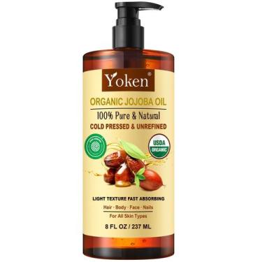 Imagem de Óleo de jojoba Yoken 240 ml 100% orgânico prensado a frio sem hexano