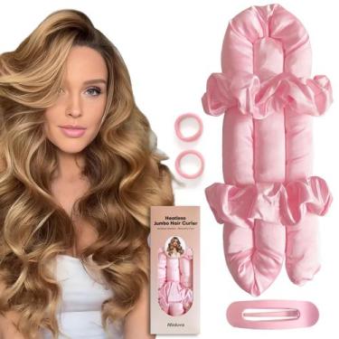 Imagem de Conjunto de modeladores de cabelo Jumbo Heatless BLINKEEN Satin Curls 