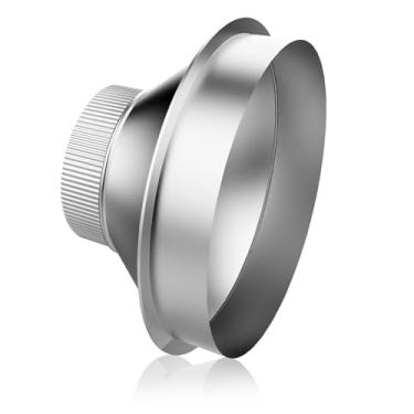 Imagem de ZXTDBMBB Adaptador de ampliação de crimpagem redutor de duto redondo de 17,8 cm a 10 cm para sistemas de ventilação, aço galvanizado de 12 cm de altura