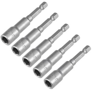 Imagem de TA-VIGOR 5 peças de haste hexagonal de troca rápida de 1/4, broca magnética de 8 mm, comprimento de 65 mm, métrica para manutenção de máquinas, móveis, marcenaria, reparo automático