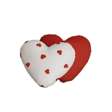 Imagem de Almofadas Cheias Formato Coração Percal 180 Fios(CORAÇÃO/VERMELHO)